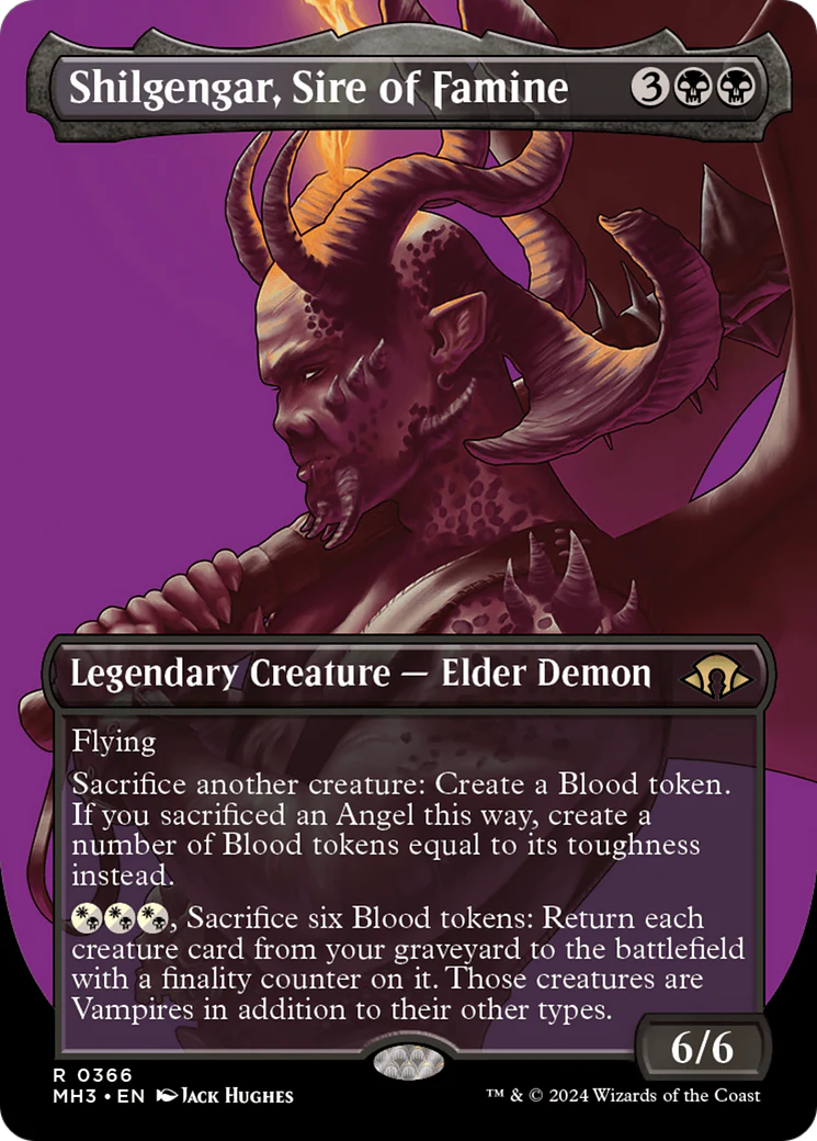 Shilgengar, Sire of Famine (Borderless) (MH3-366)  Foil - Modern Horizons 3