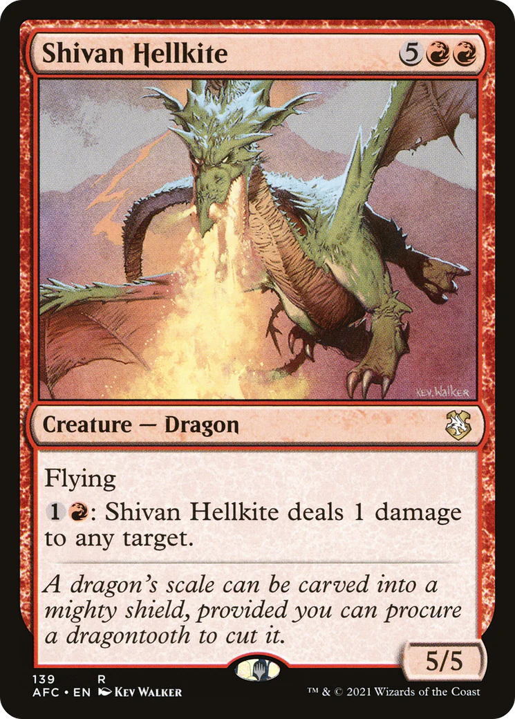 Shivan Hellkite (AFC-139) - Adventures in the Forgotten Realms Commander