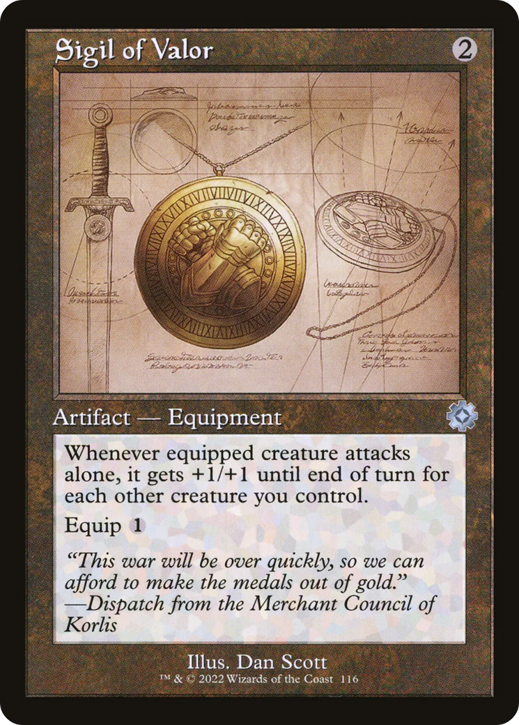Sigil of Valor (Schematic) (BRR-116)  Foil - The Brothers' War Retro Artifacts