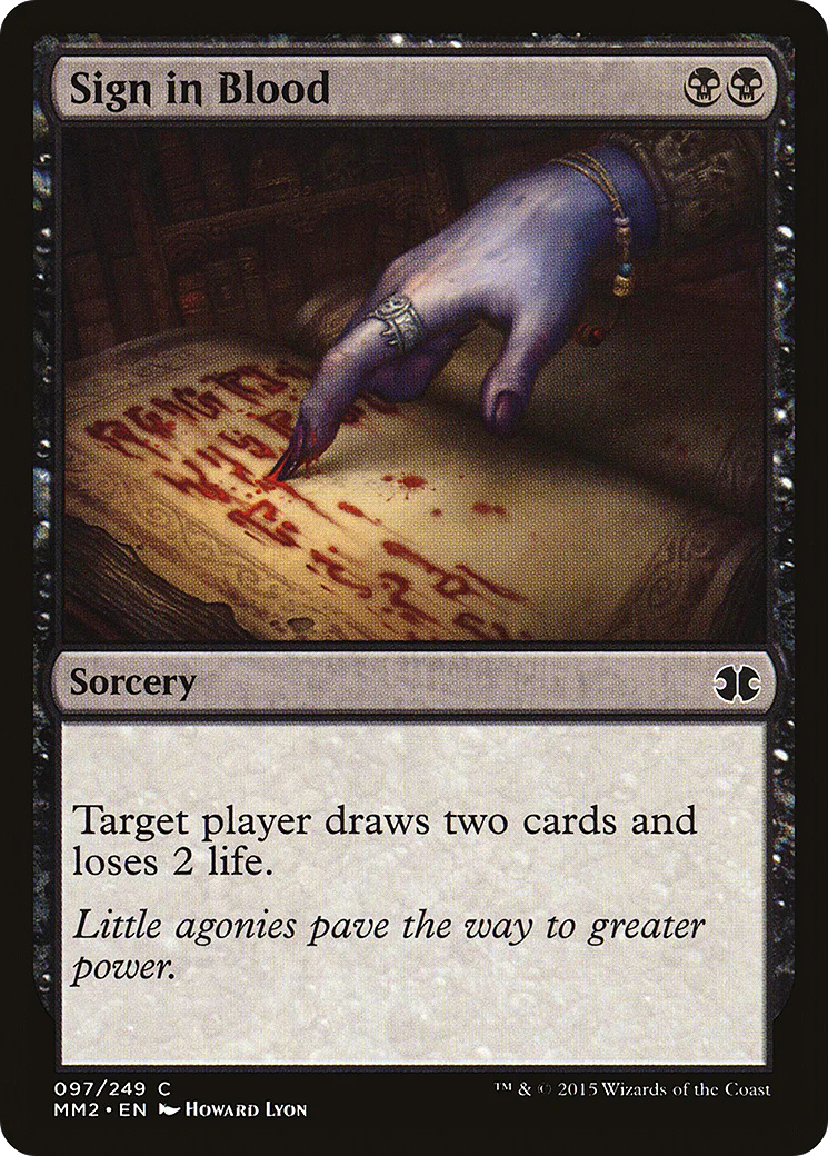 Sign in Blood (MM2-097)  Foil - Modern Masters 2015
