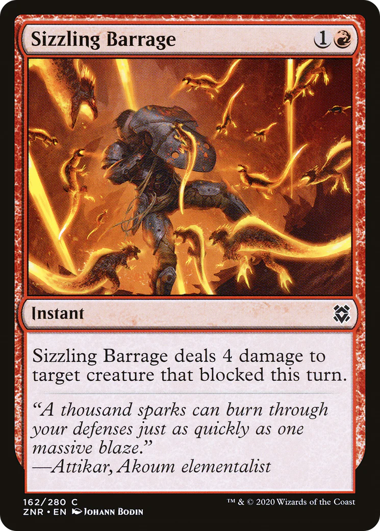Sizzling Barrage (ZNR-162)  Foil - Zendikar Rising