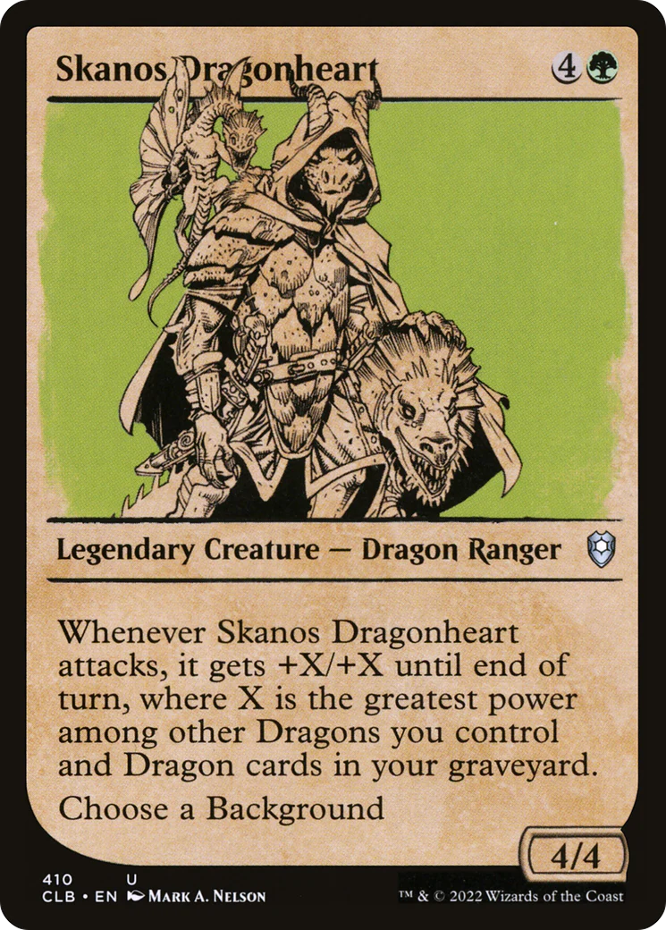 Skanos Dragonheart (Showcase) (CLB-410)  - Commander Legends: Battle for Baldur's Gate: (Showcase)