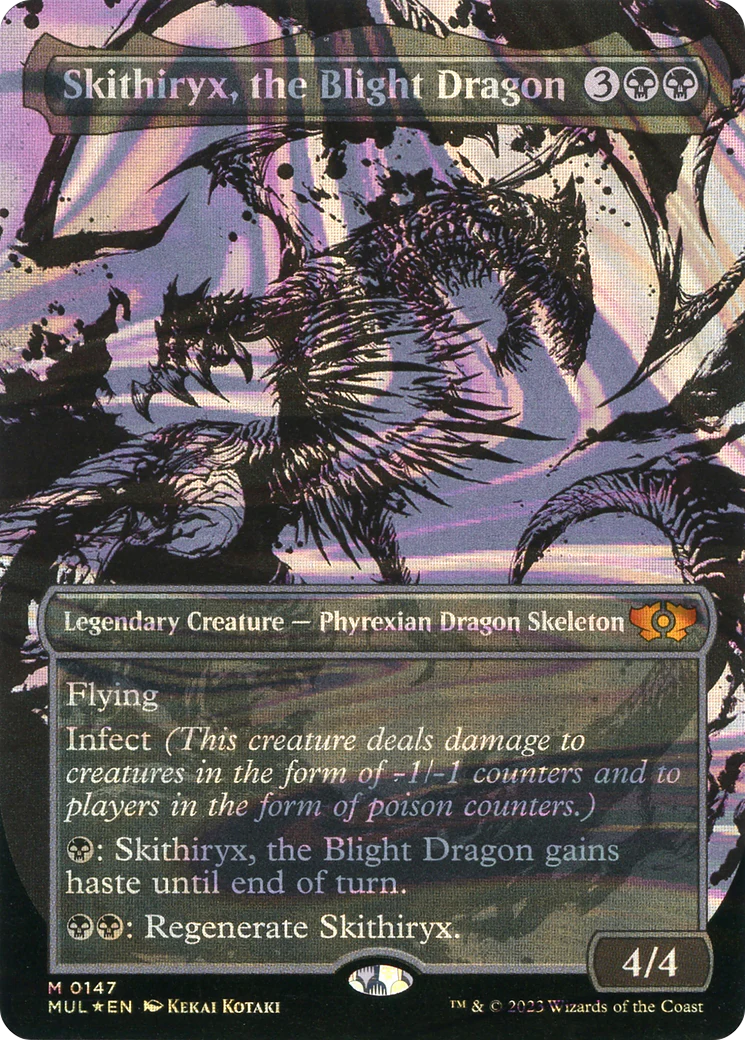 Skithiryx, the Blight Dragon (Halo Foil) (MUL-147)  Foil - Multiverse Legends: (Showcase) (Borderless)
