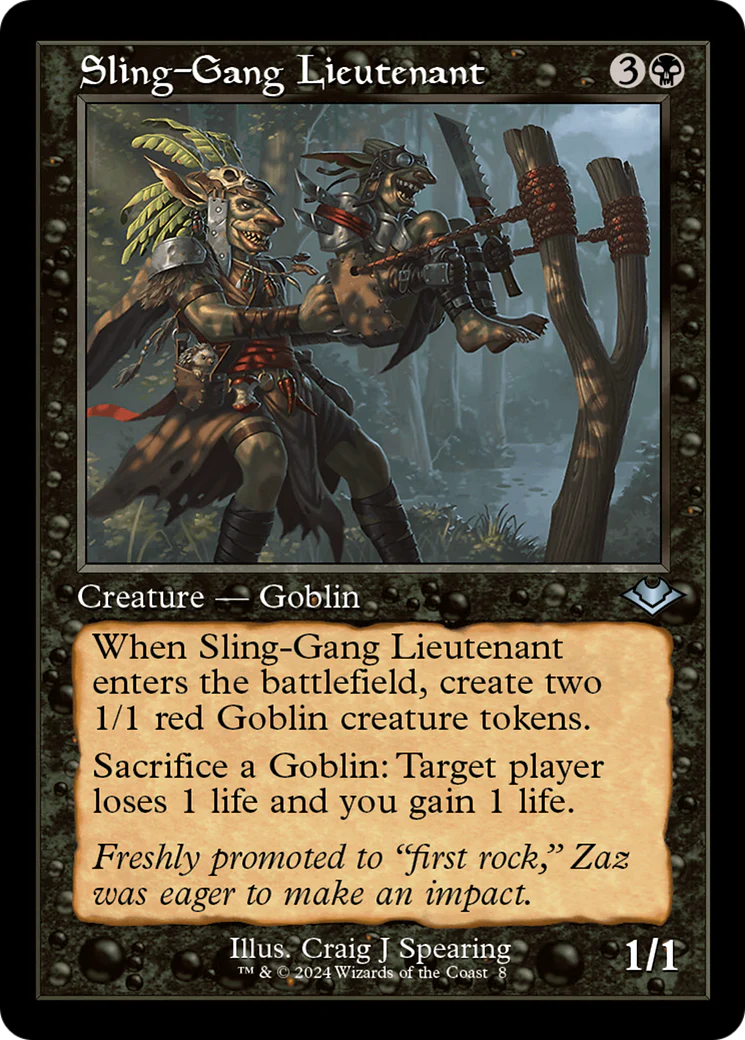 Sling-Gang Lieutenant (Retro Frame) (MH1-008)  - Modern Horizons 1 Timeshifts
