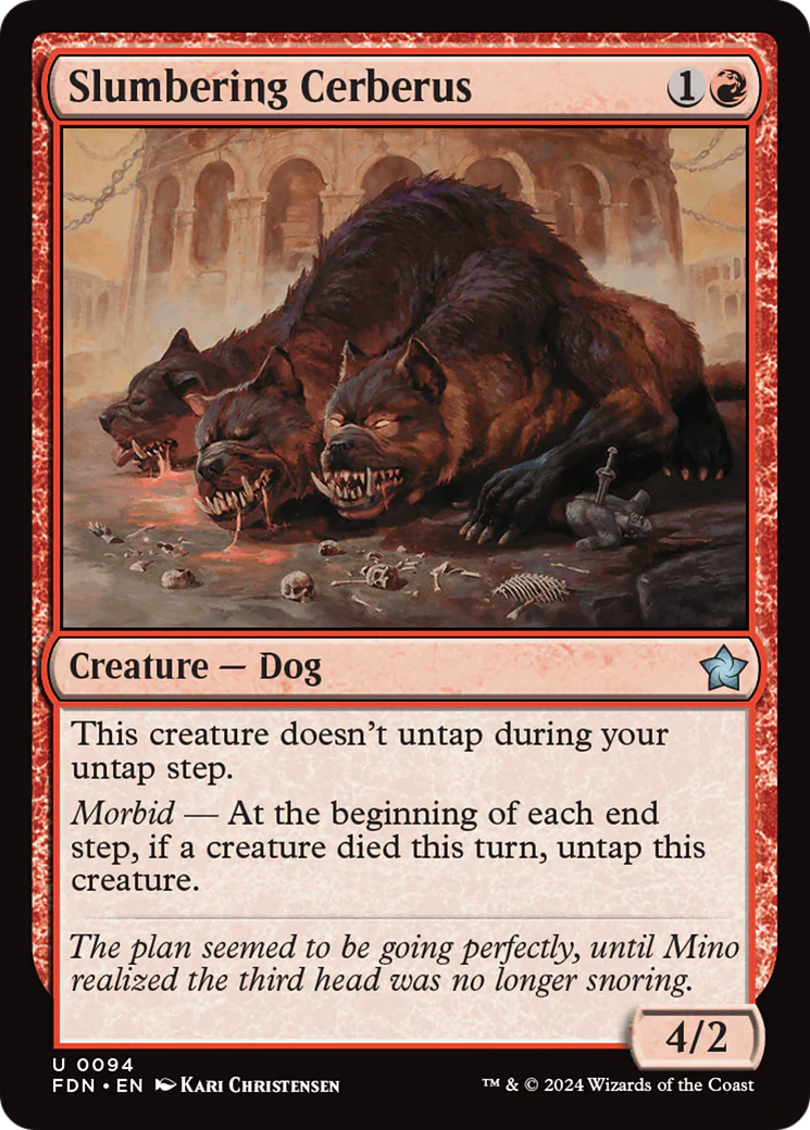 Slumbering Cerberus (FDN-094)  Foil - Foundations