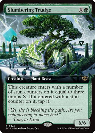Slumbering Trudge (Extended Art) (SOS-341)  Foil - Secrets of Strixhaven