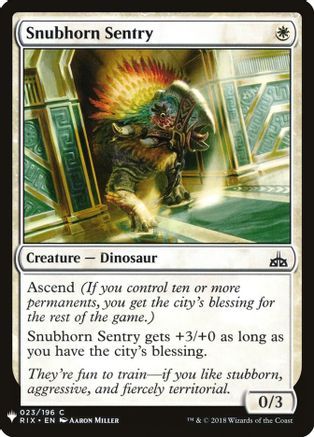 Snubhorn Sentry (LIST-023)  - The List Reprints