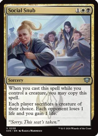 Social Snub (SOS-228)  Foil - Secrets of Strixhaven