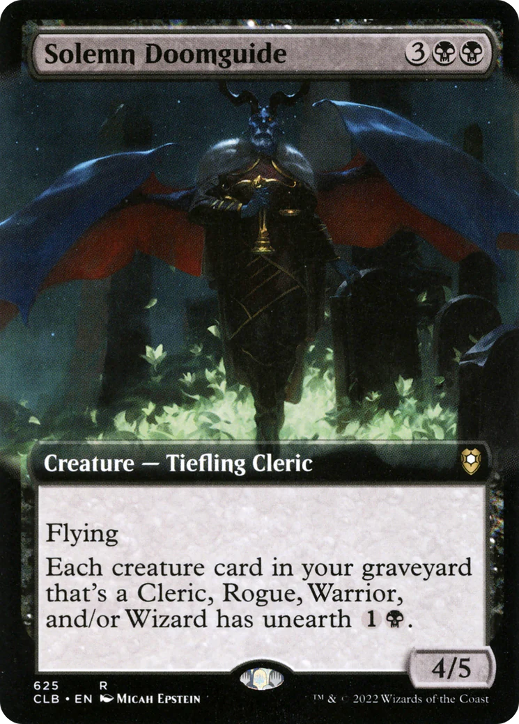 Solemn Doomguide (Extended Art) (CLB-625)  - Commander Legends: Battle for Baldur's Gate: (Extended Art)