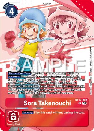 Sora Takenouchi (Premium Heroines Set) (BT15-082) - Exceed Apocalypse Foil