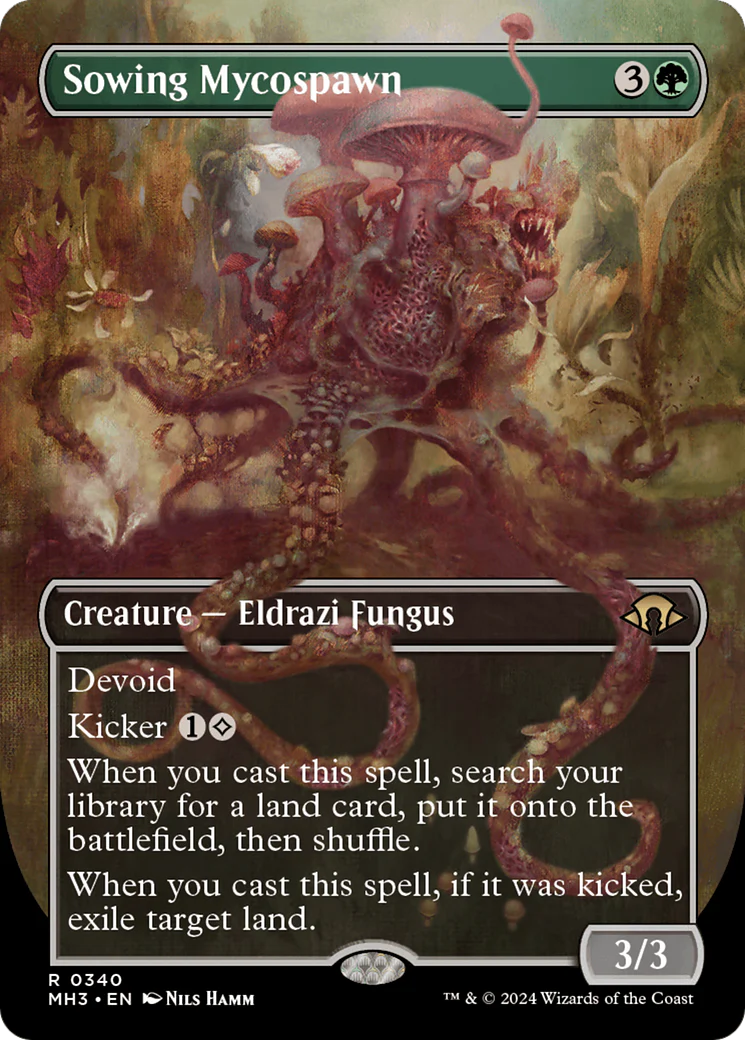 Sowing Mycospawn (Borderless) (MH3-340) Foil - Modern Horizons 3