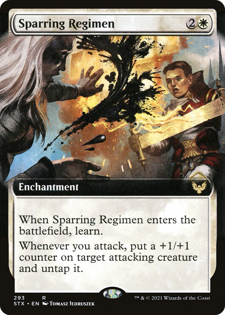 Sparring Regimen (Extended Art) (STX-293)  Foil - Strixhaven: School of Mages: (Extended Art)