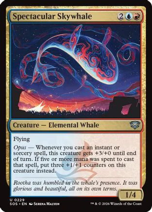 Spectacular Skywhale (SOS-229) Foil - Secrets of Strixhaven