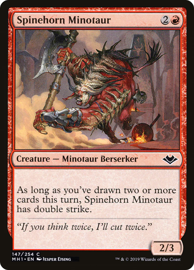 Spinehorn Minotaur (MH1-147)  Foil - Modern Horizons