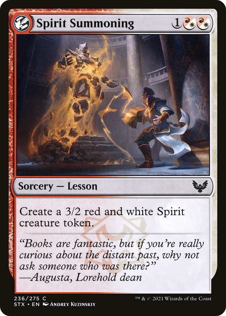 Spirit Summoning (STX-236)  Foil - Strixhaven: School of Mages: (lesson)