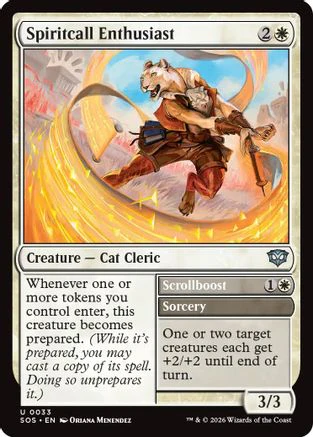 Spiritcall Enthusiast (SOS-033)  Foil - Secrets of Strixhaven