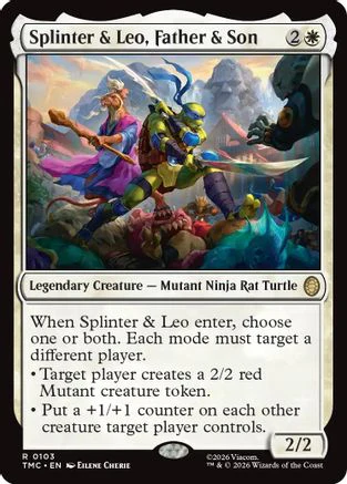 Splinter & Leo, Father & Son (TMC-103)  - Commander: Teenage Mutant Ninja Turtles