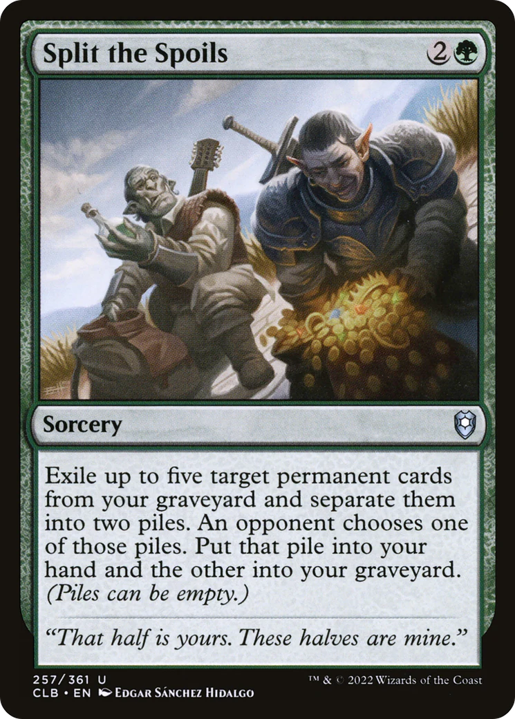 Split the Spoils (CLB-257)  - Commander Legends: Battle for Baldur's Gate