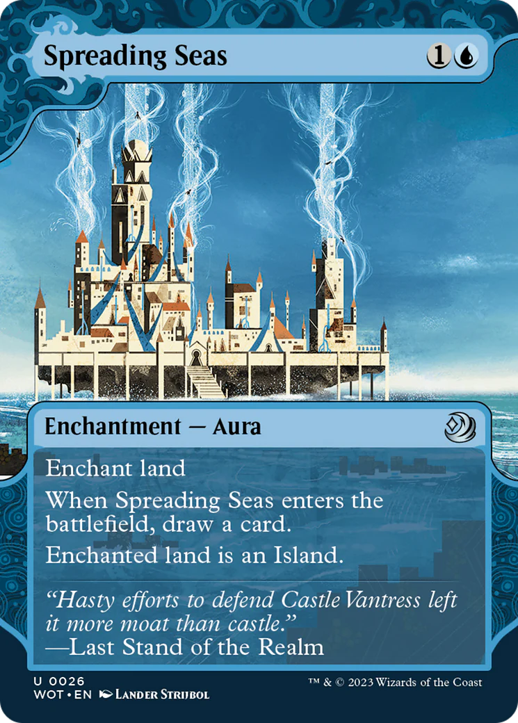 Spreading Seas (WOT-026)  Foil - Wilds of Eldraine: Enchanting Tales: (Showcase) (Borderless)