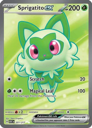 Sprigatito ex 251/217  - Holofoil ME Ascended Heroes - Ultra Rare