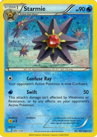 Starmie 005/034  - Holofoil Trading Card Game Classic - Classic Collection