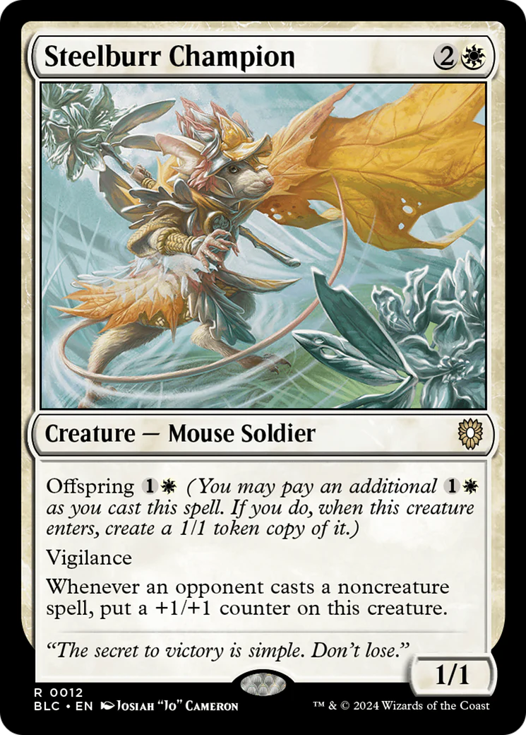 Steelburr Champion (BLC-012)  - Bloomburrow Commander