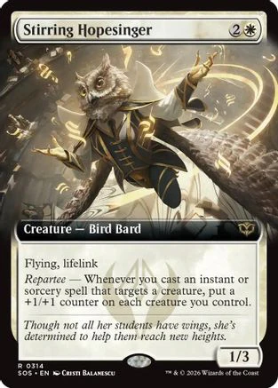Stirring Hopesinger (Extended Art) (SOS-314)  Foil - Secrets of Strixhaven