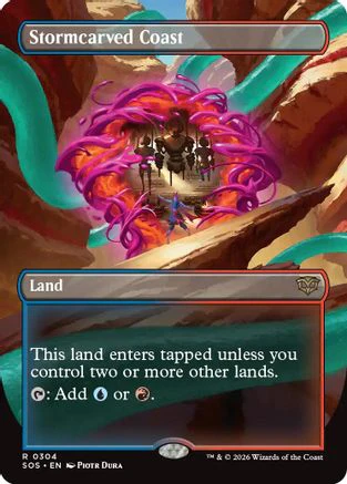 Stormcarved Coast (Borderless) (SOS-304)  Foil - Secrets of Strixhaven