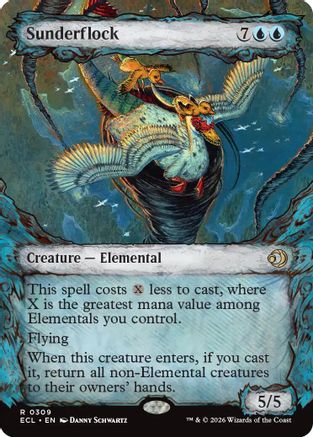 Sunderflock (Showcase) (ECL-309) Foil - Lorwyn Eclipsed