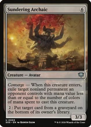 Sundering Archaic (SOS-003)  Foil - Secrets of Strixhaven