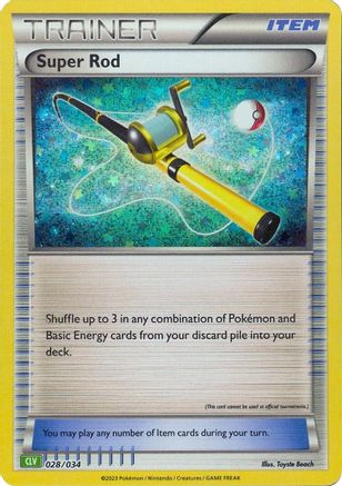 Super Rod (CLV) 028/034  - Holofoil Trading Card Game Classic - Classic Collection