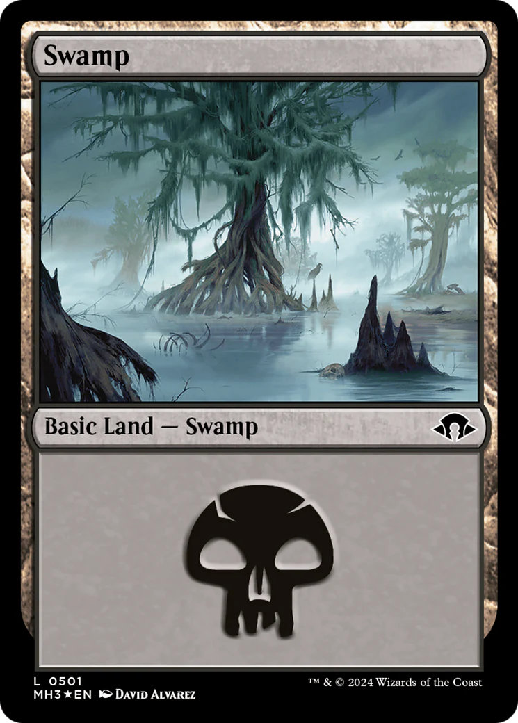 Swamp (0501) (Ripple Foil) (MH3-501)  Foil - Modern Horizons 3