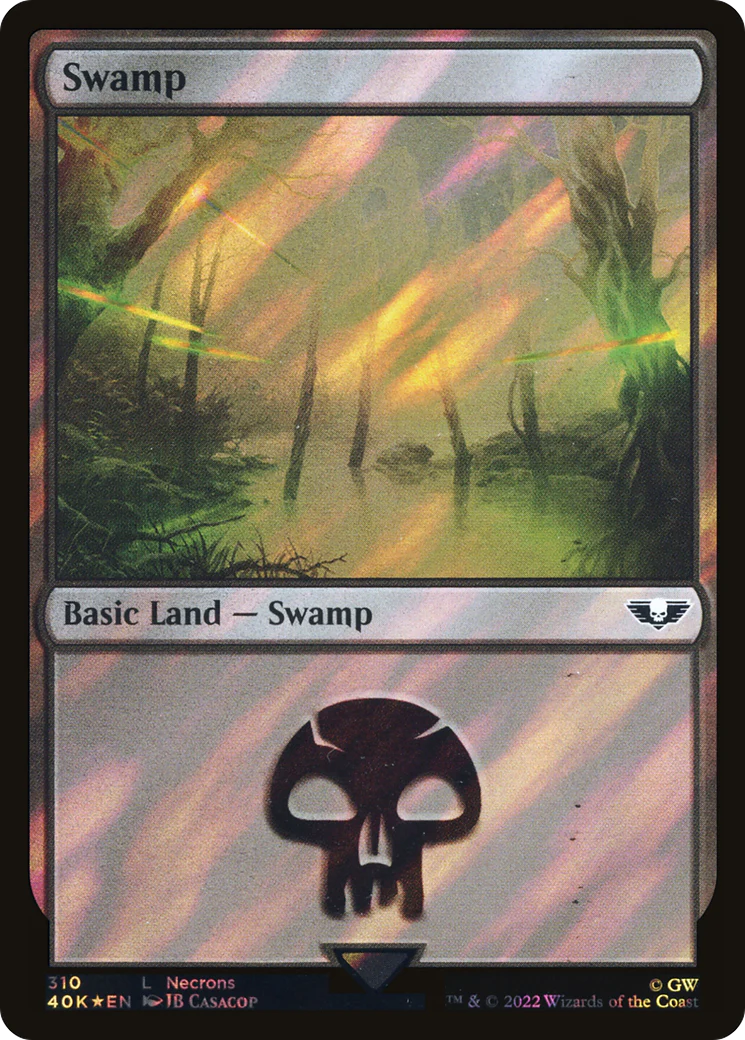 Swamp (310) (Surge Foil) (40K-310)  Foil - Warhammer 40,000 Commander