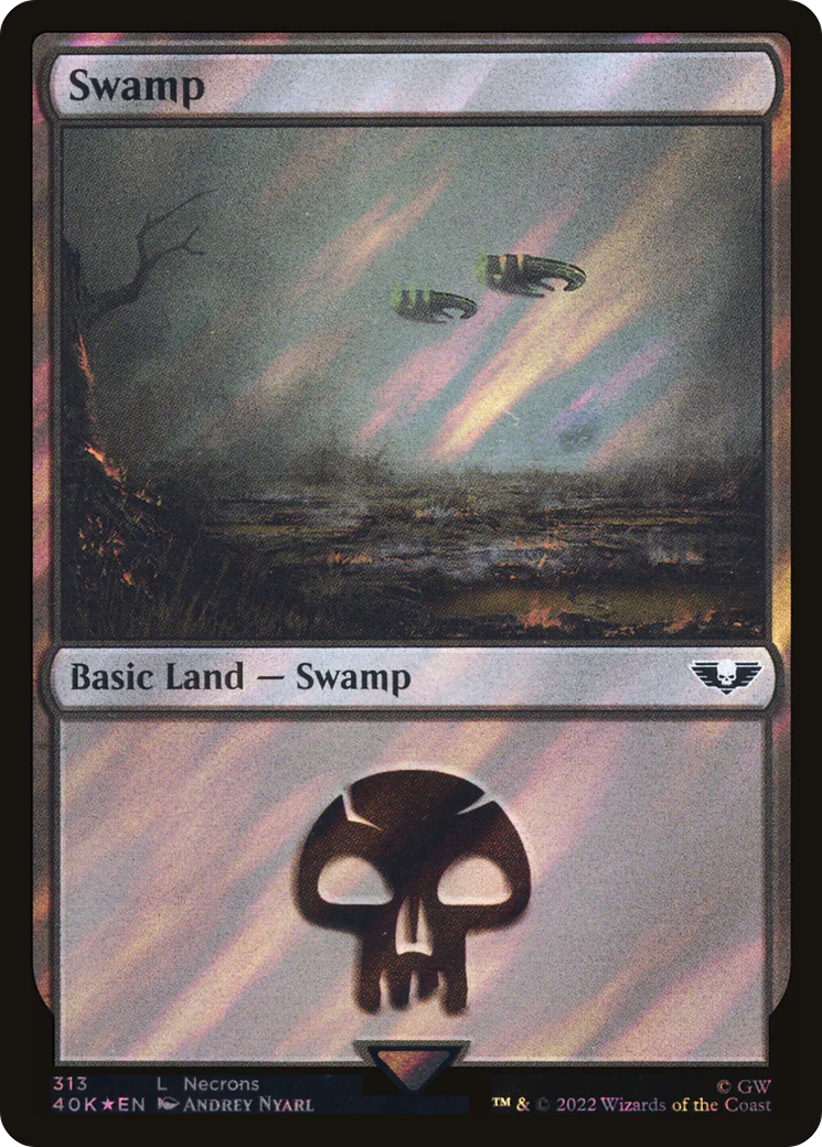 Swamp (313) (Surge Foil) (40K-313)  Foil - Warhammer 40,000 Commander