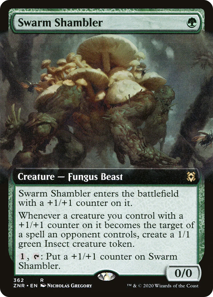 Swarm Shambler (Extended Art) (ZNR-362)  Foil - Zendikar Rising
