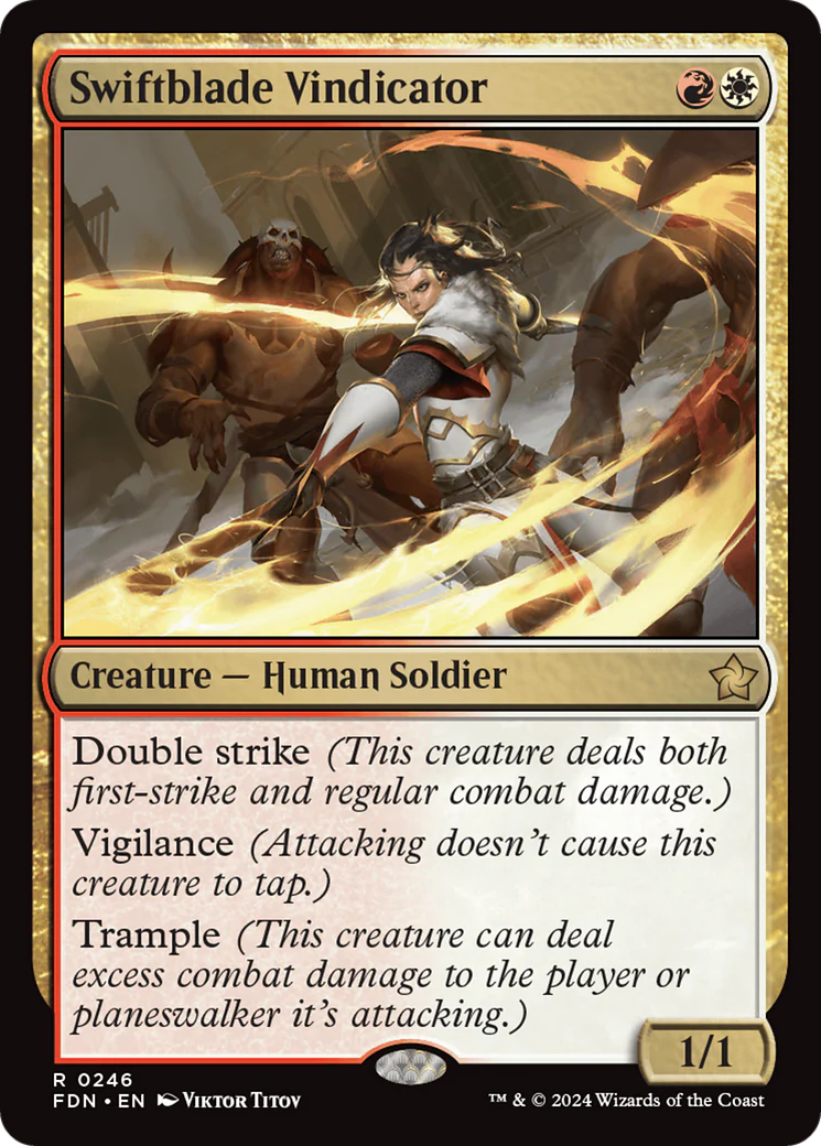 Swiftblade Vindicator (FDN-246)  Foil - Foundations