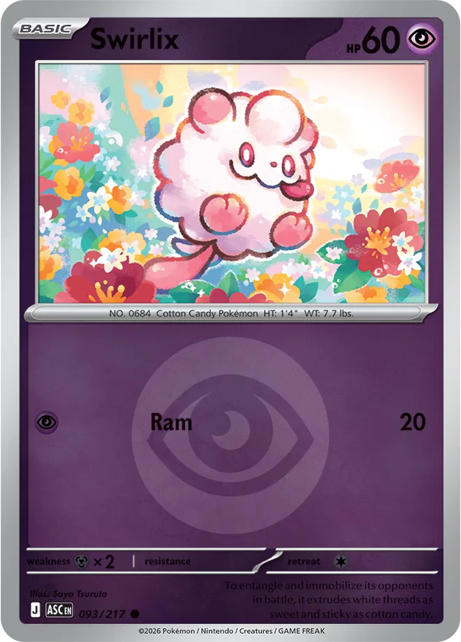 Swirlix (Energy Symbol Pattern) 093  - Reverse Holofoil ME Ascended Heroes - Common