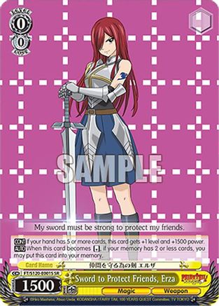 Sword to Protect Friends, Erza (SR) (FT/S120-E001S SR) - FAIRY TAIL 100 YEARS QUEST