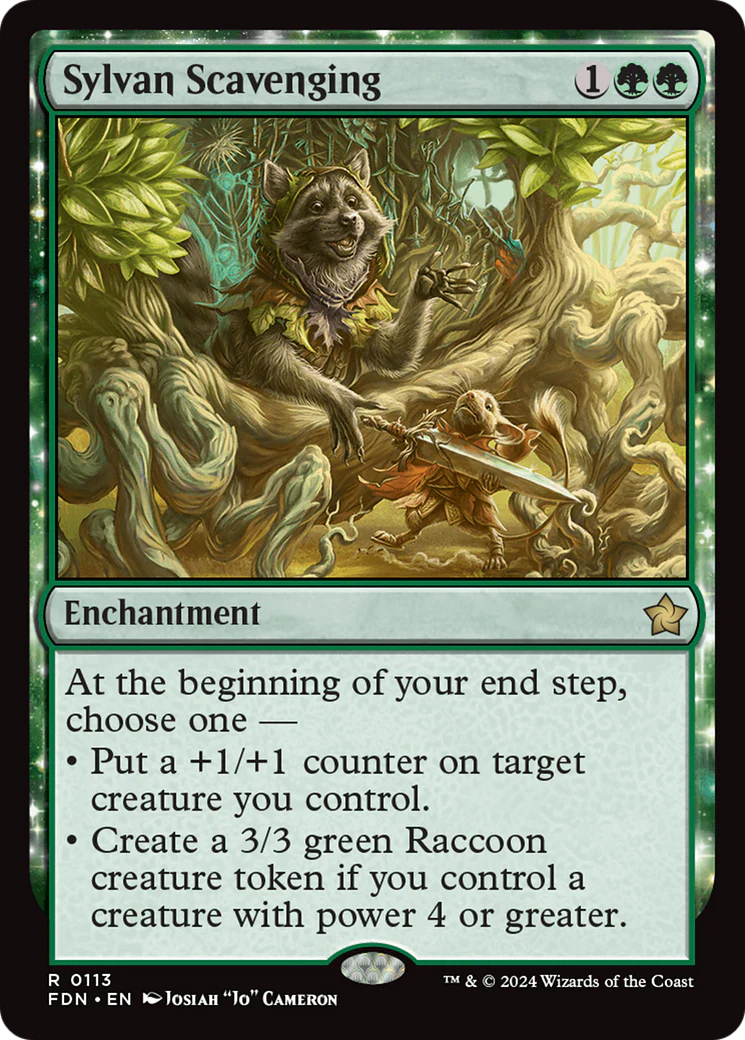 Sylvan Scavenging (FDN-113)  - Foundations: (enchantment)