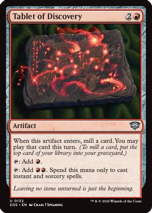 Tablet of Discovery (SOS-132)  Foil - Secrets of Strixhaven