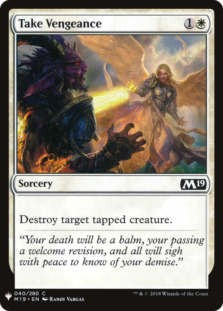 Take Vengeance (LIST-040)  - The List