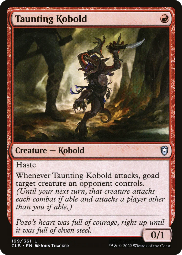 Taunting Kobold (CLB-199) Foil - Commander Legends: Battle for Baldur's Gate