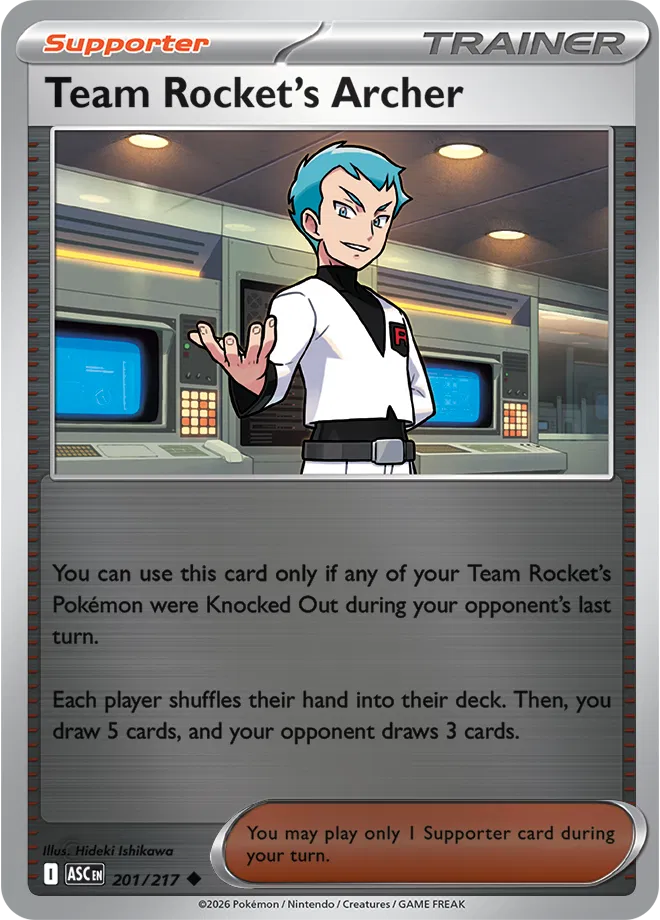 Team Rocket's Archer 201  - Reverse Holofoil ME Ascended Heroes - Uncommon
