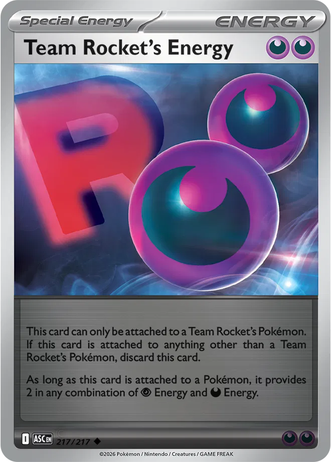Team Rocket's Energy 217  - Reverse Holofoil ME Ascended Heroes - Uncommon