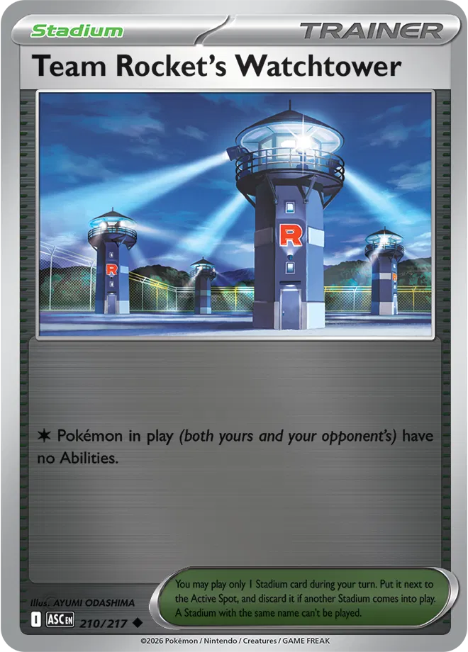 Team Rocket's Watchtower 210  - Reverse Holofoil ME Ascended Heroes - Uncommon