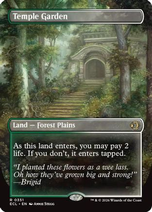 Temple Garden (Borderless) (ECL-351) Foil - Lorwyn Eclipsed