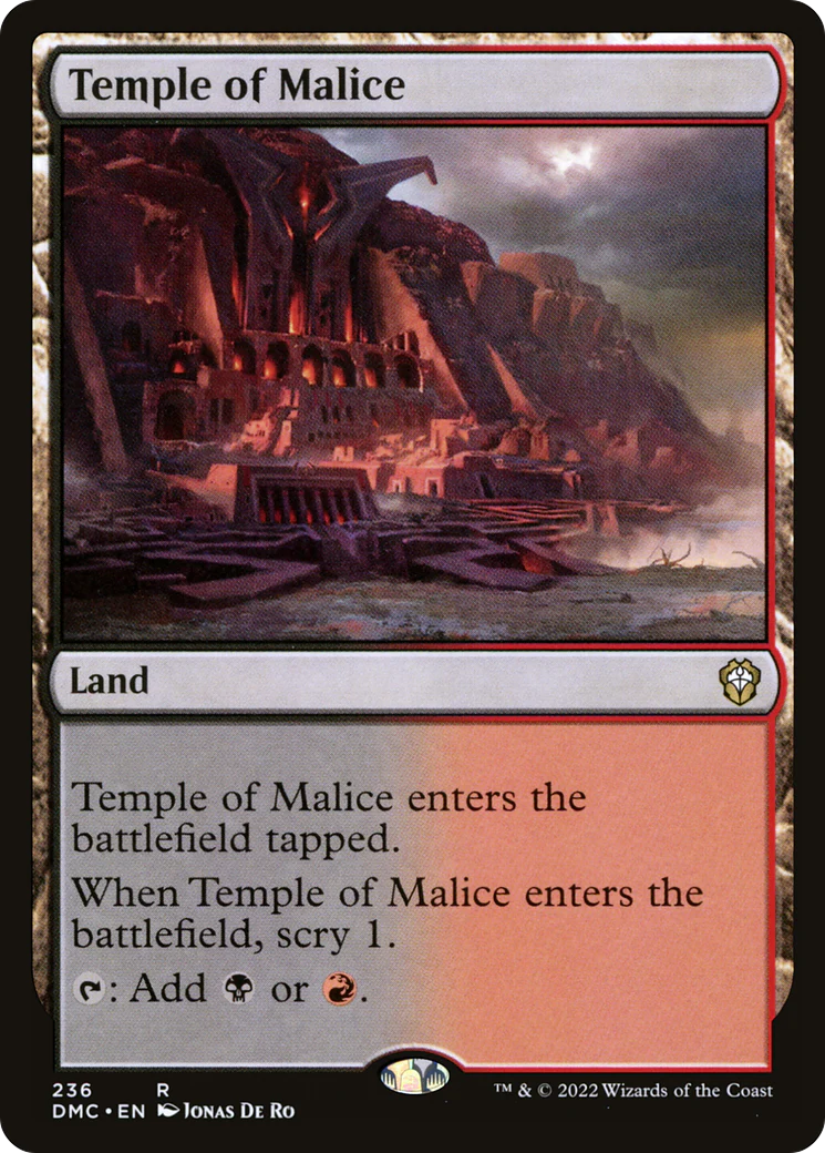 Temple of Malice (DMC-236)  - Dominaria United Commander