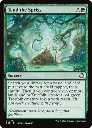 Tend the Sprigs (ECL-197)  Foil - Lorwyn Eclipsed