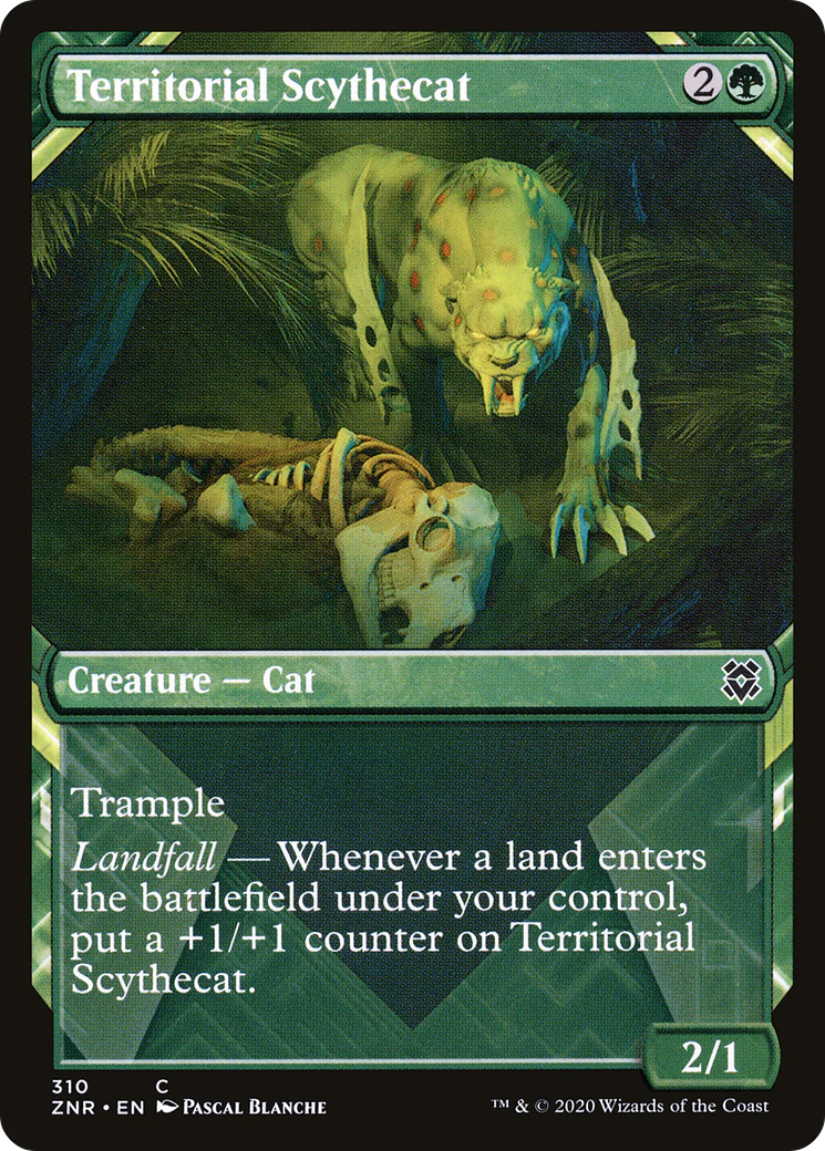 Territorial Scythecat (Showcase) (ZNR-310)  Foil - Zendikar Rising