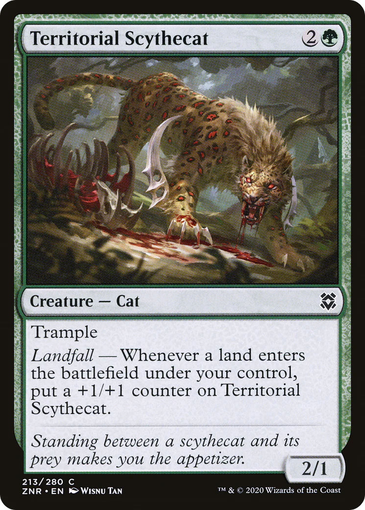 Territorial Scythecat (ZNR-213)  Foil - Zendikar Rising